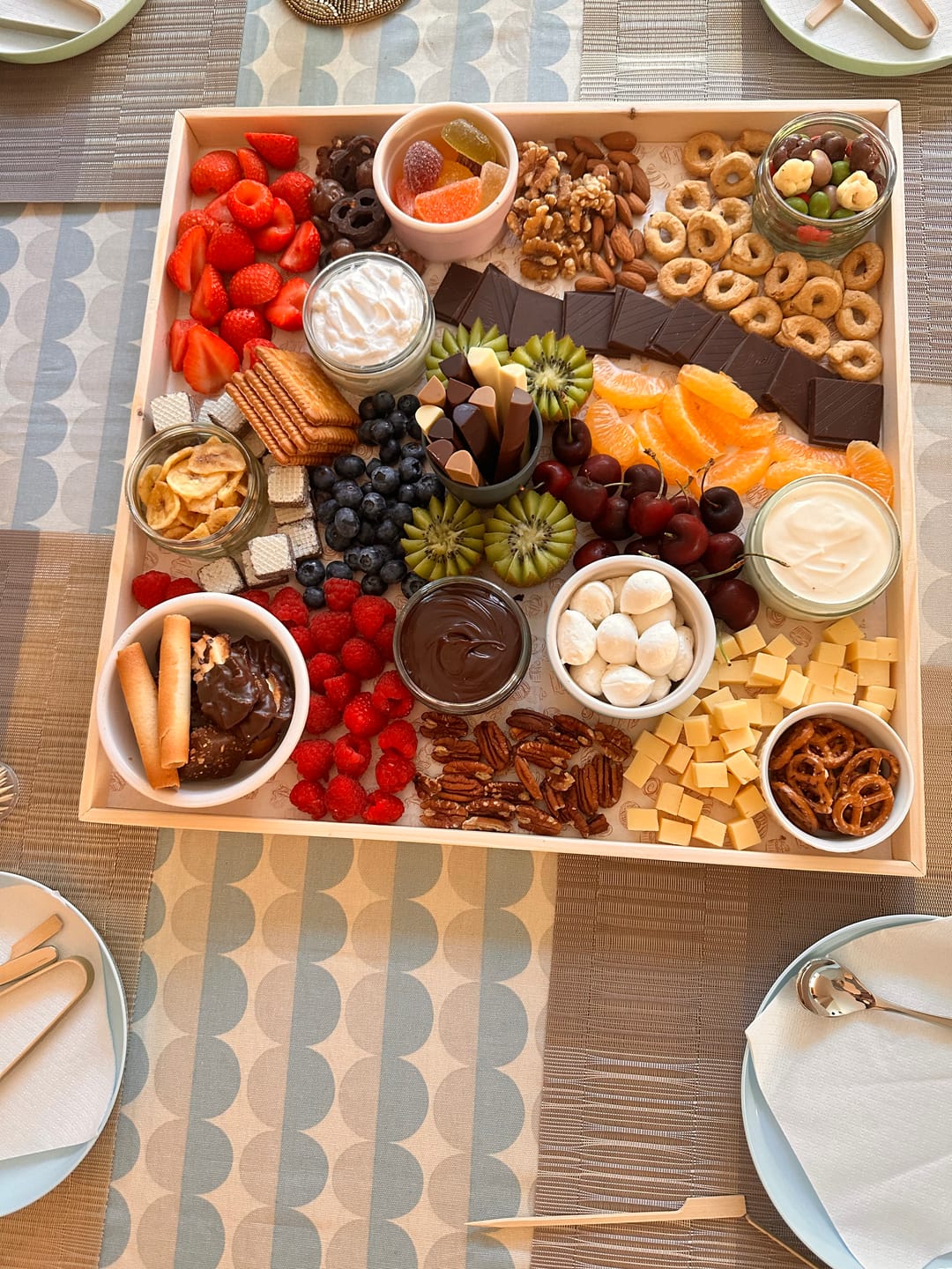 Customer photo review of 18" x 18" Large Wooden Tray
