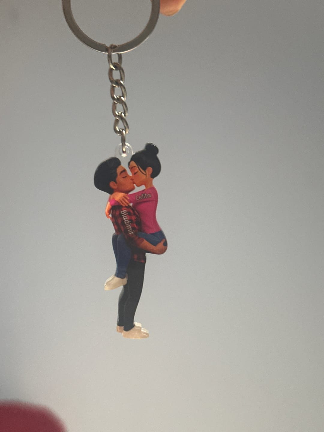 Customer photo review of Kissing Couple - Personalized Keychain, Gift for Couple