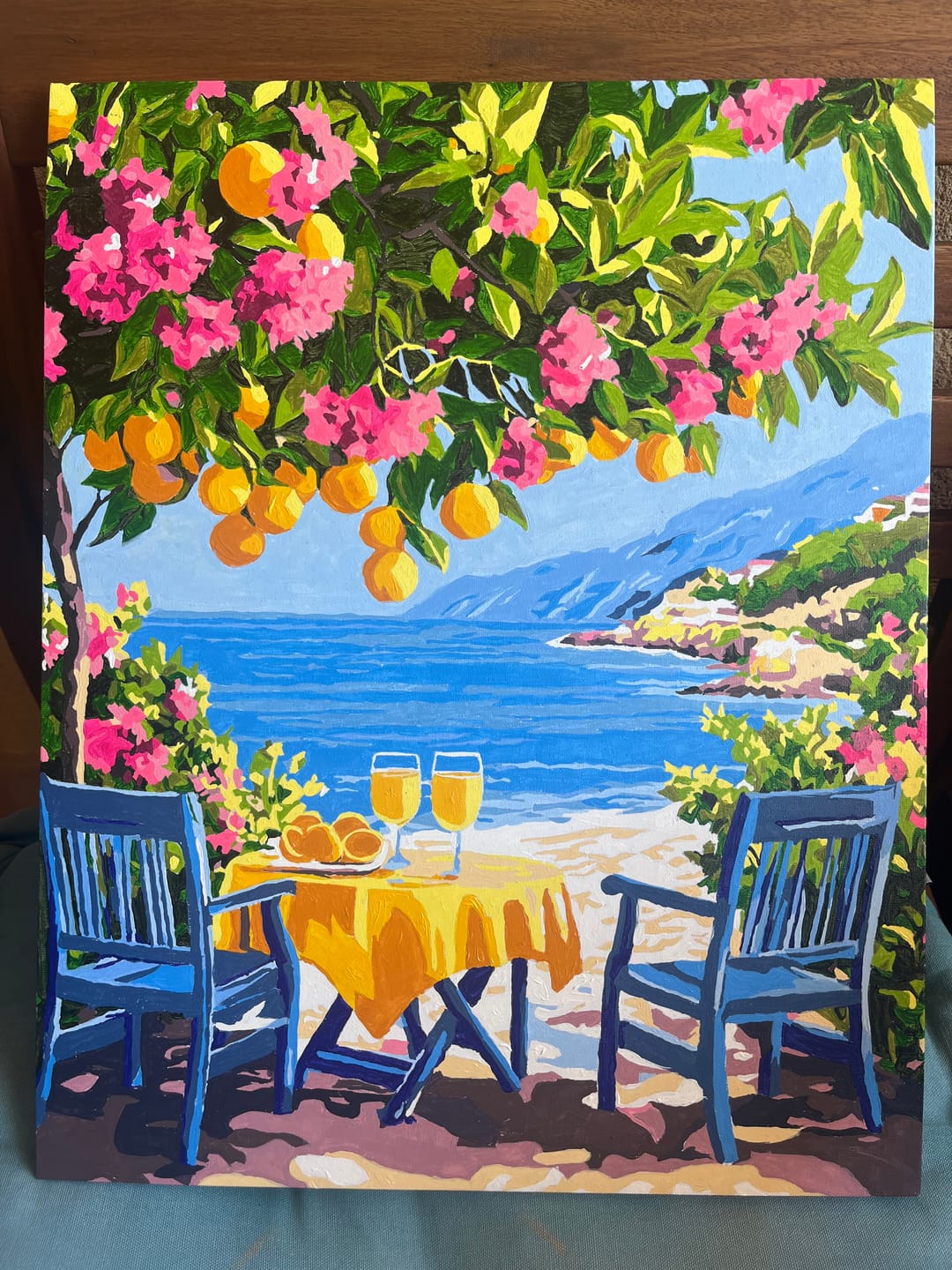 Customer photo review of Citrus by the Sea | Paint by Number