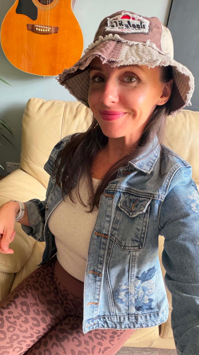 Customer photo review of Patchwork Diamond Bucket Hat