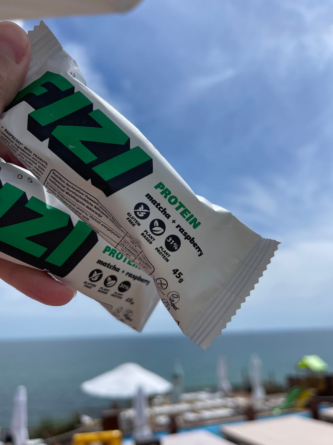 Customer photo review of Matcha + Raspberry