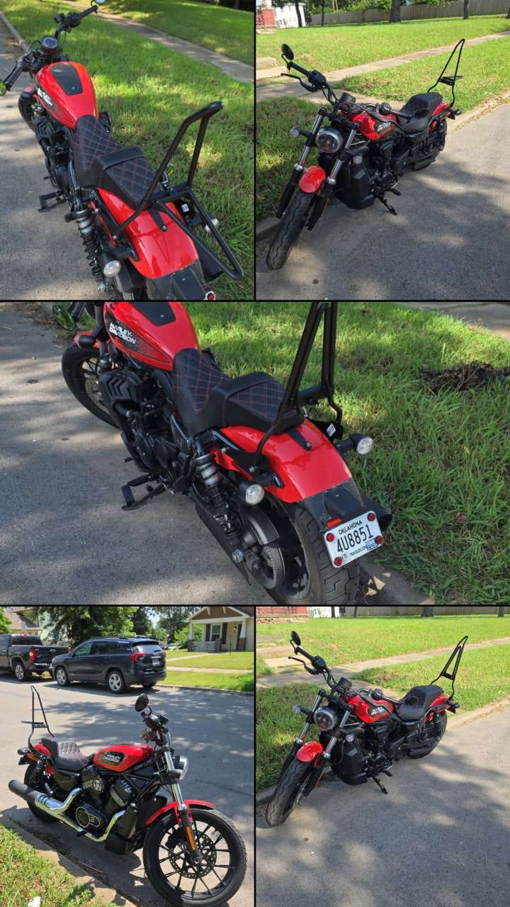 Customer photo review of Iron Born Blade 25" Sissy Bar with Foldable Luggage Rack for Harley Sportster Nightster RH975/S Matte Black