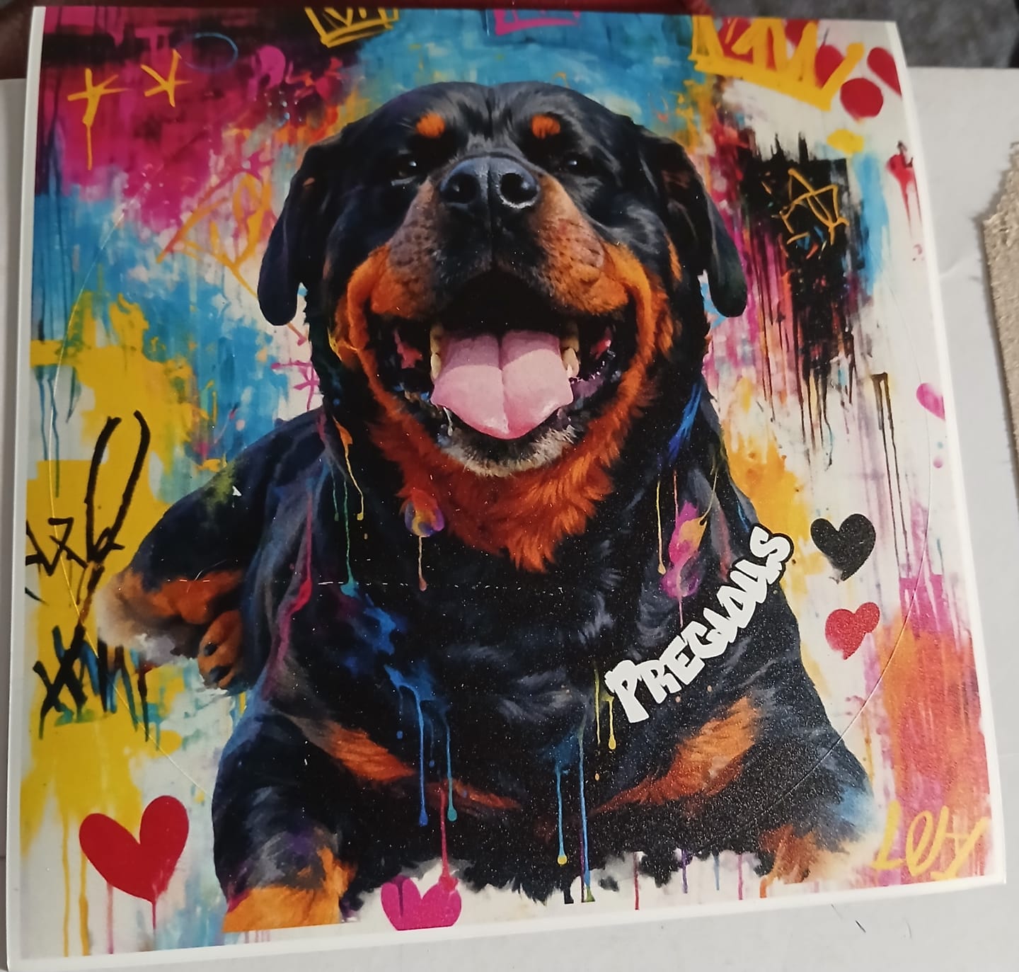 Customer photo review of Graffiti - Personalised Car Magnet