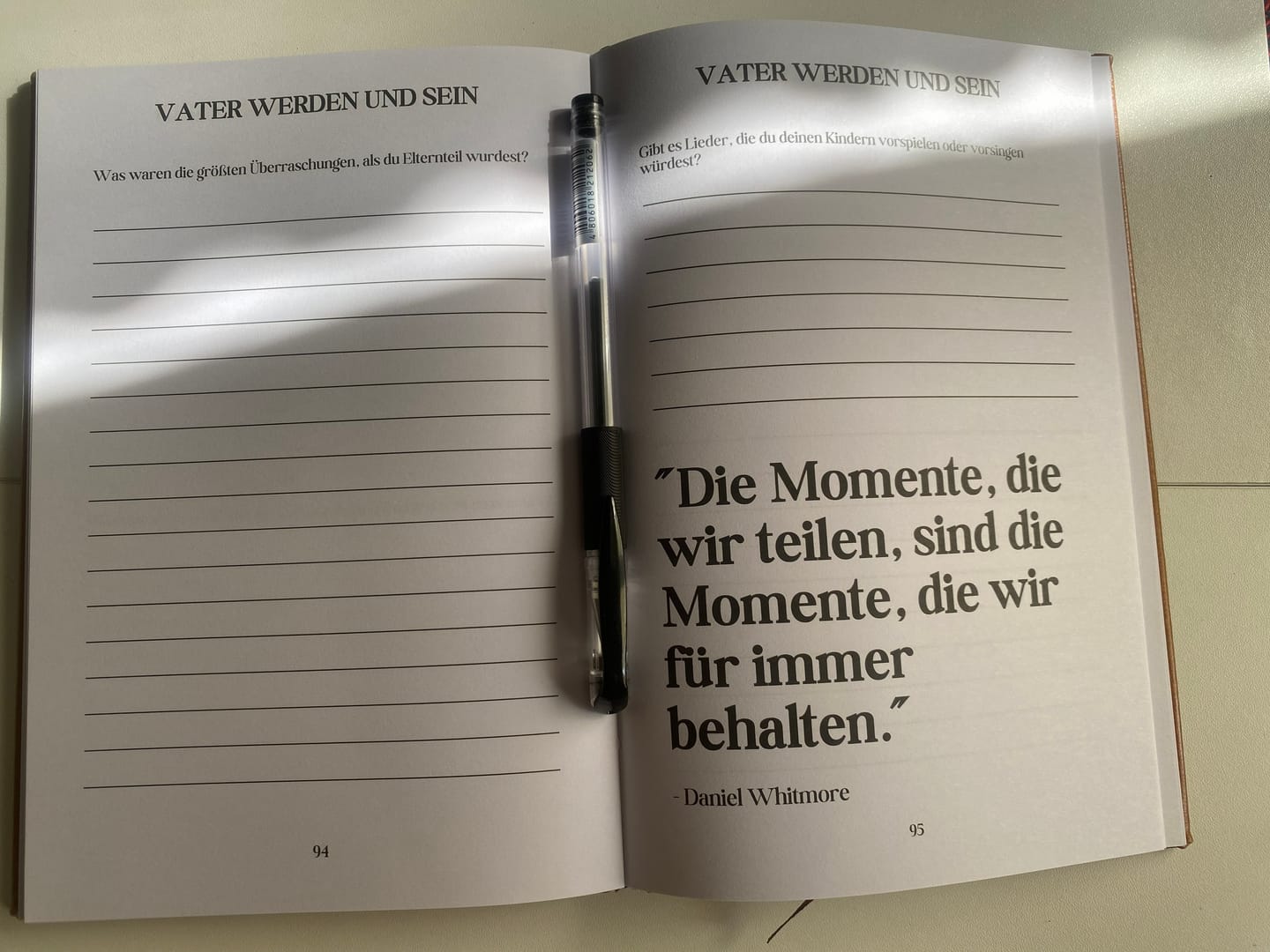 Customer photo review of Papas Geschichten – Ein Erinnerungsbuch