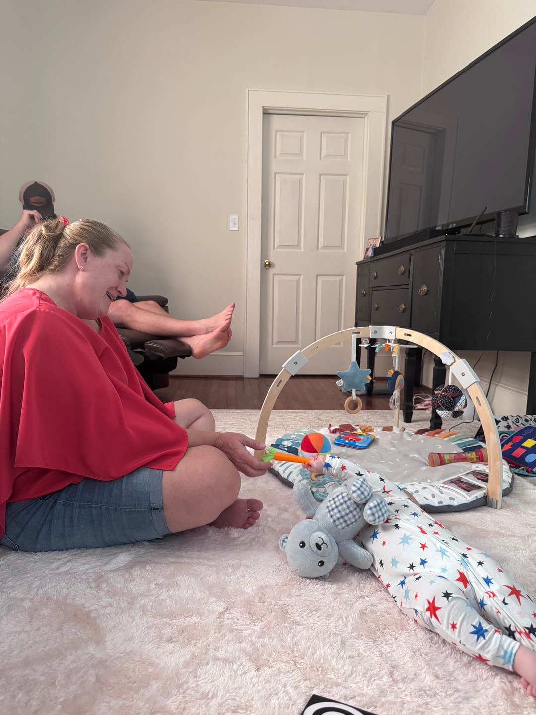 Customer photo review of Deluxe Shaggy Relax Mat - 1.4" Thick Foam Base