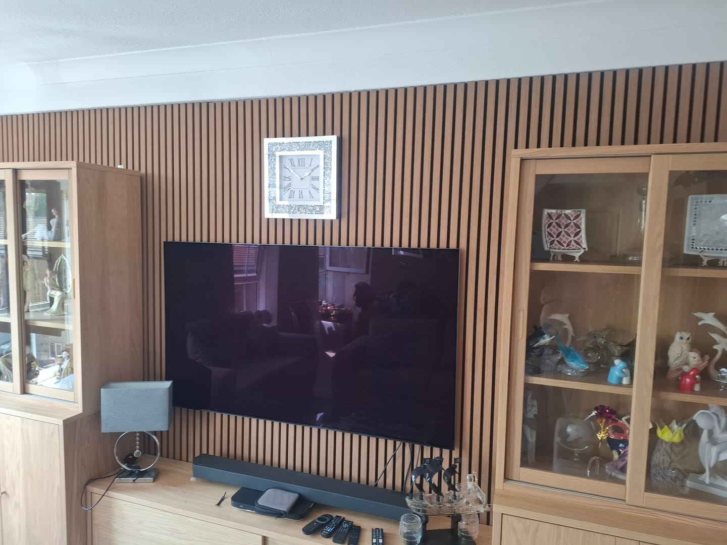 Customer photo review of Natural Oak Acoustic Wall Panel
