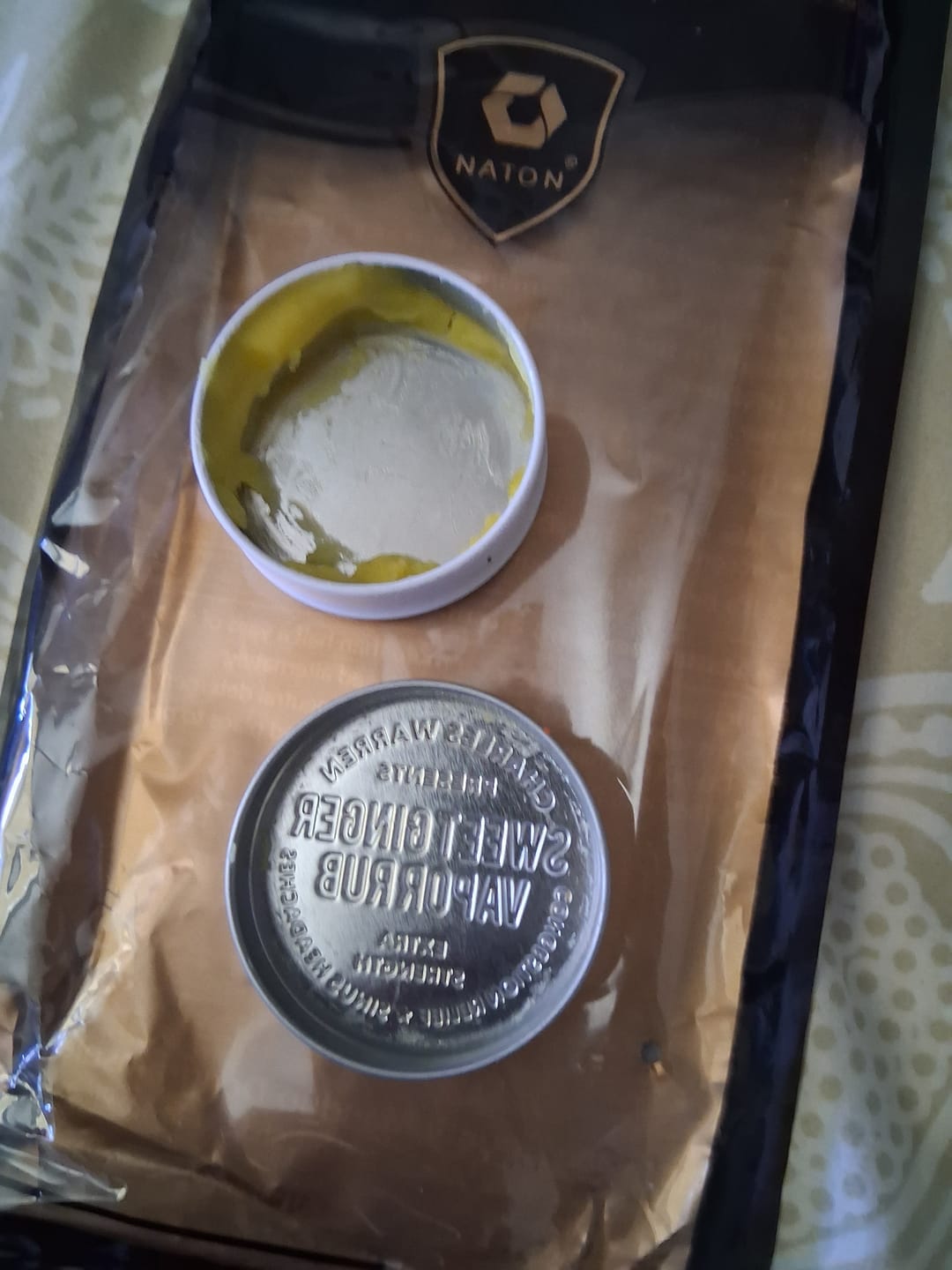 Customer photo review of Extra Strength Sweet Ginger Vapor Rub [Compact]