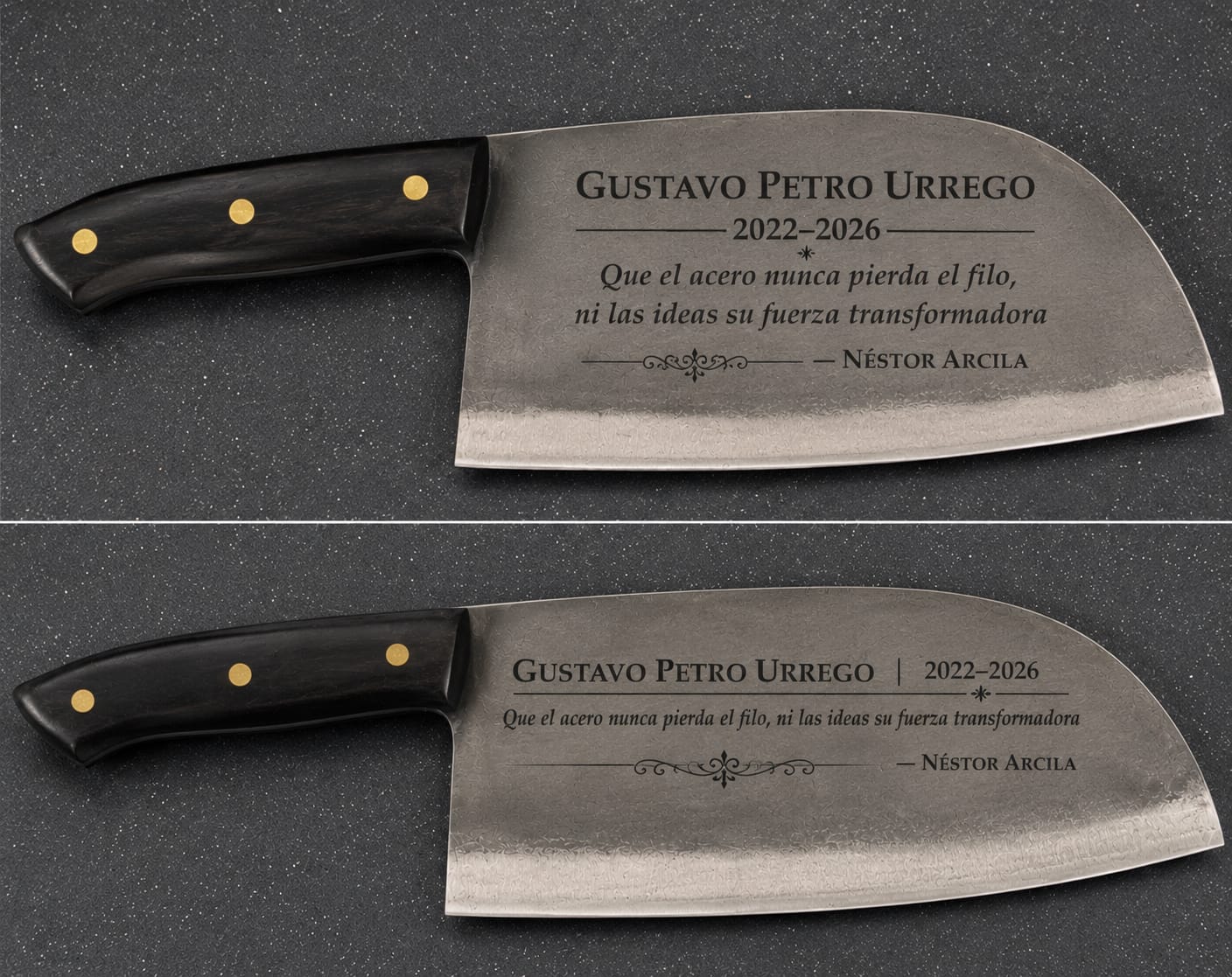 Customer photo review of Hacha Serbian de Cocina Forjada Acero al Carbono 29cm "Manquehue"