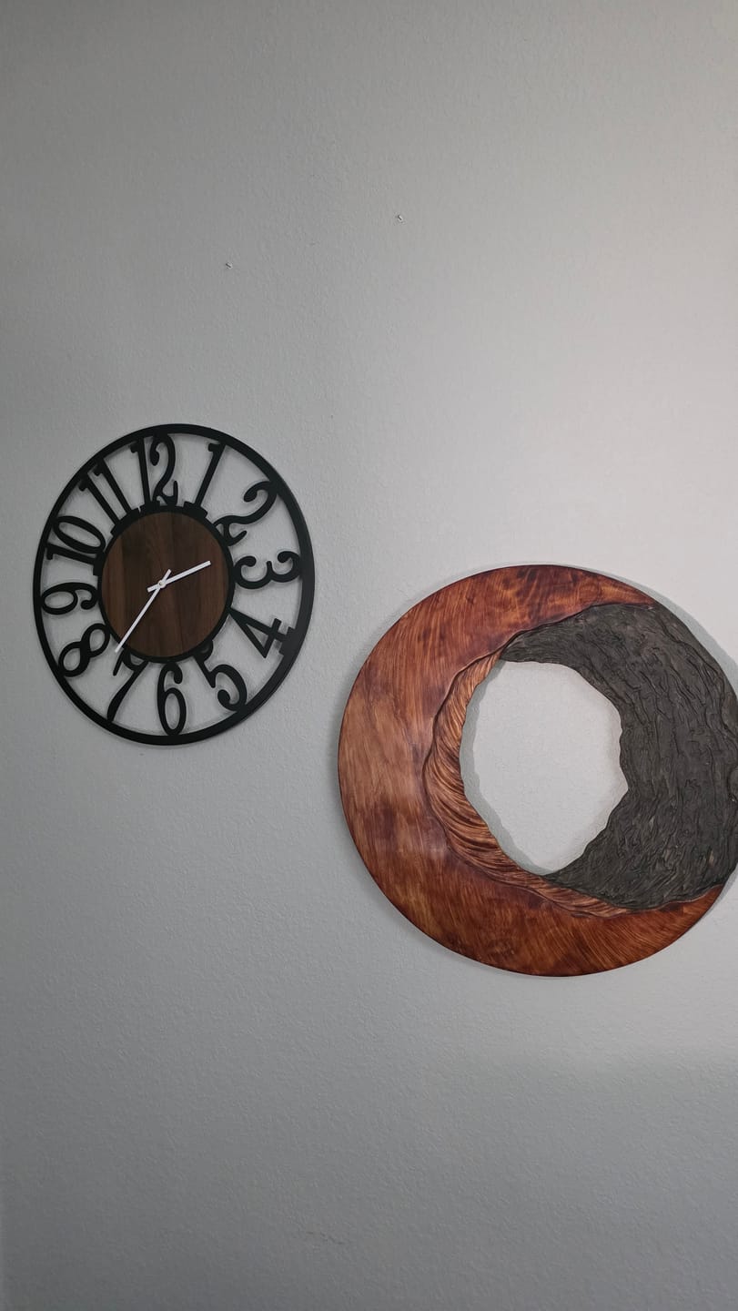 Customer photo review of Handcrafted Solid Wood 3D Sculpture Wall Art For Home Living Room