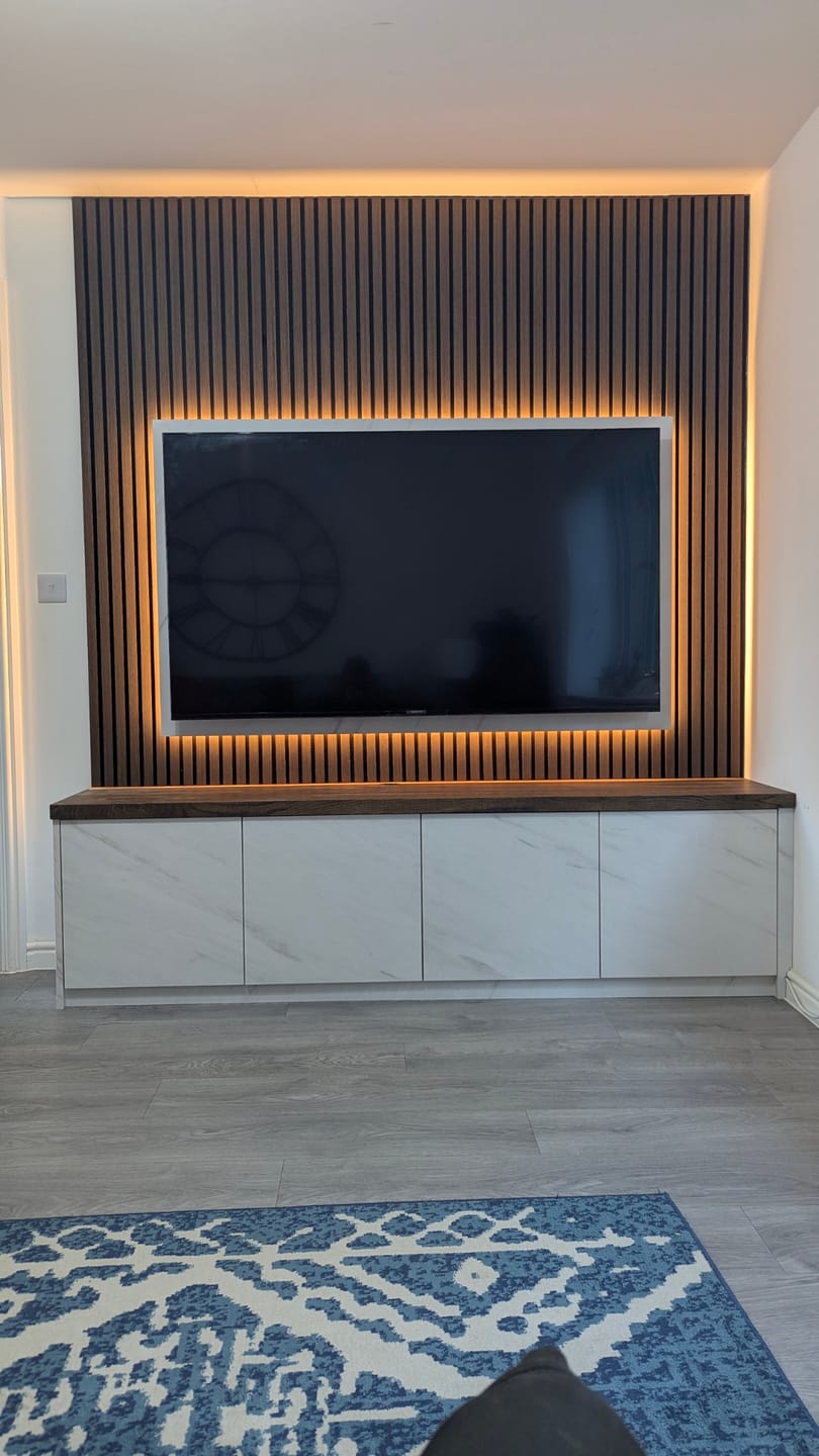 Customer photo review of Acoustic Slat Panel - Smoked Walnut