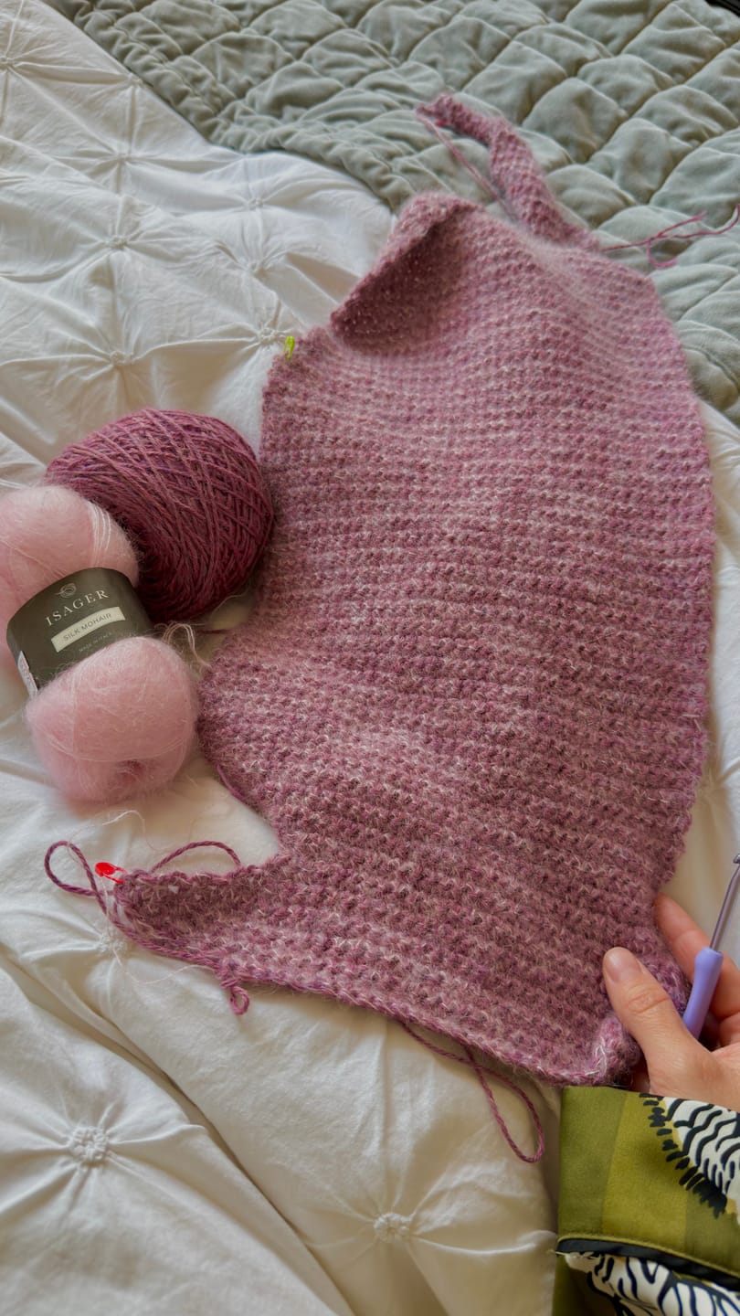 Customer photo review of Silk Mohair  (75% Kid Mohair / 25% Seda)
