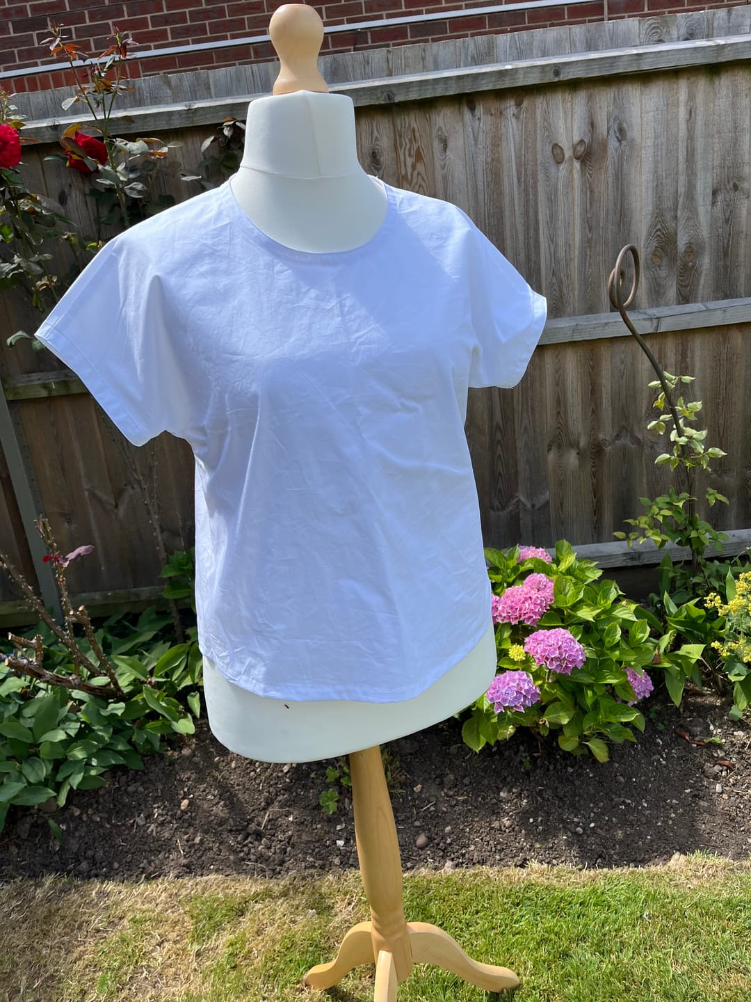 Customer photo review of White Mercerised 100% Cotton Fabric