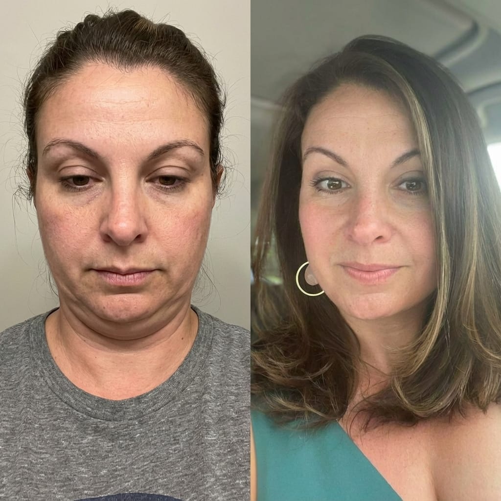 Customer photo review of Venda Escultora Facial de Colágeno  2x1