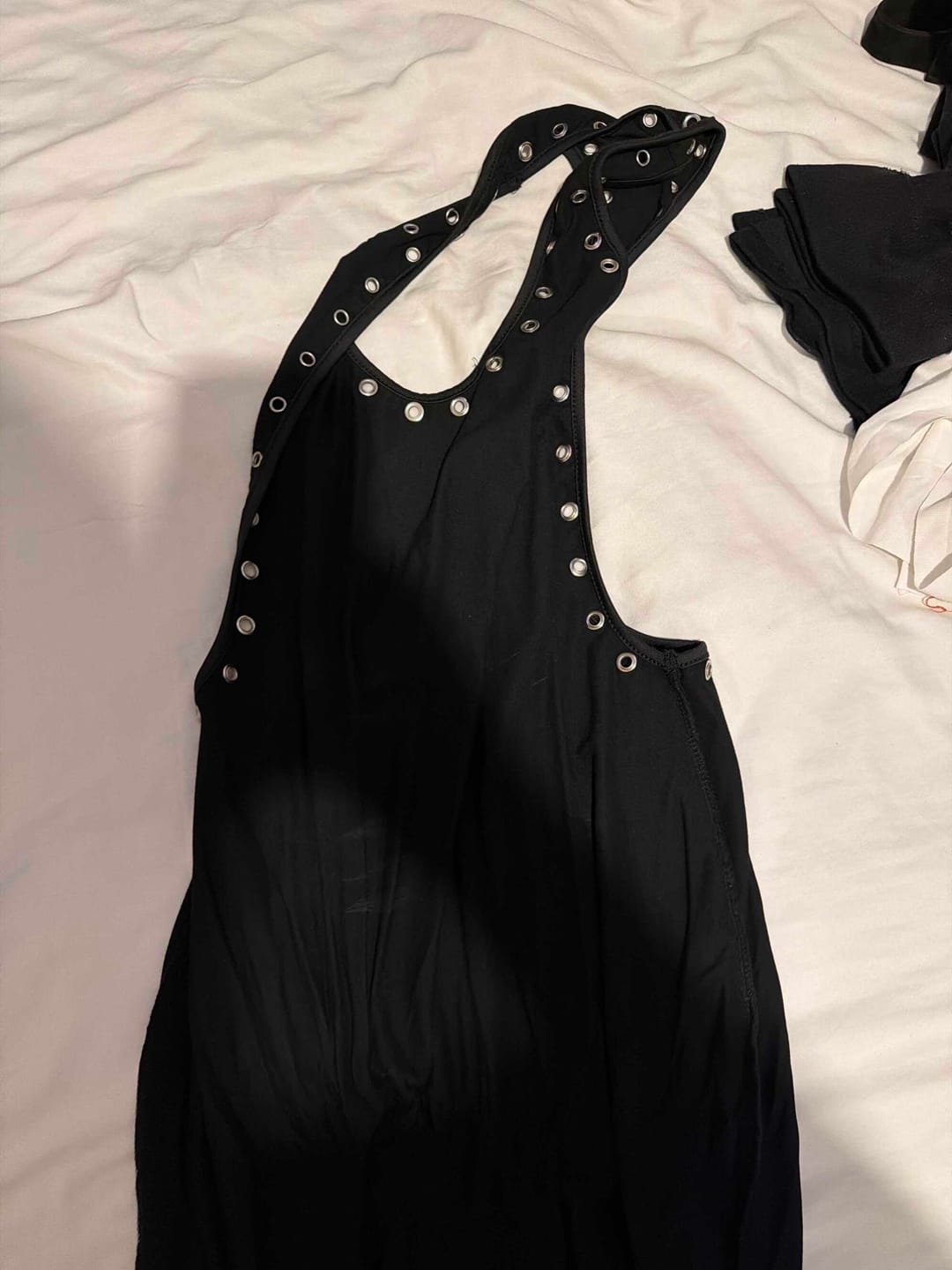 Customer photo review of Grommet Detail Backless Maxi