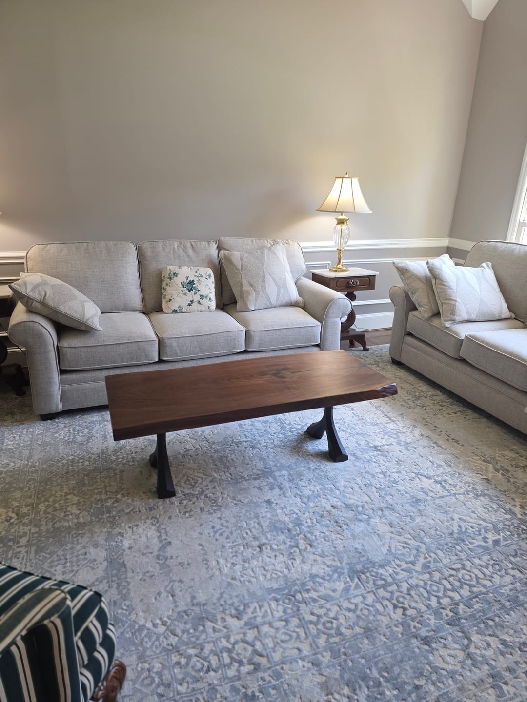 Customer photo review of Coffee Table Legs 16.1" H Metal X-Shaped Furniture - 120 Xavier