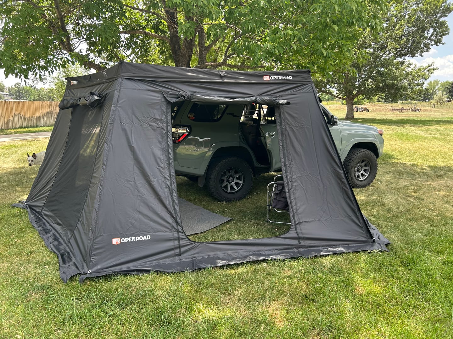 Customer photo review of OPENROAD  270 Free Standing Awning for Camping-Adventure Series