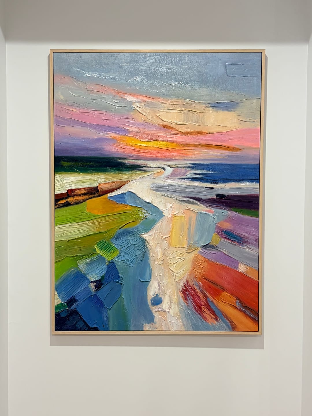 Customer photo review of Colorful Ocean And Sky Abstract Textured Wall Art #OS100
