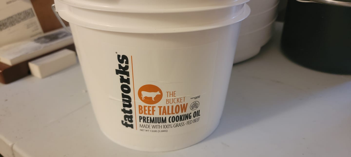 Customer photo review of The Bucket- 1 Gallon Grass Fed Tallow