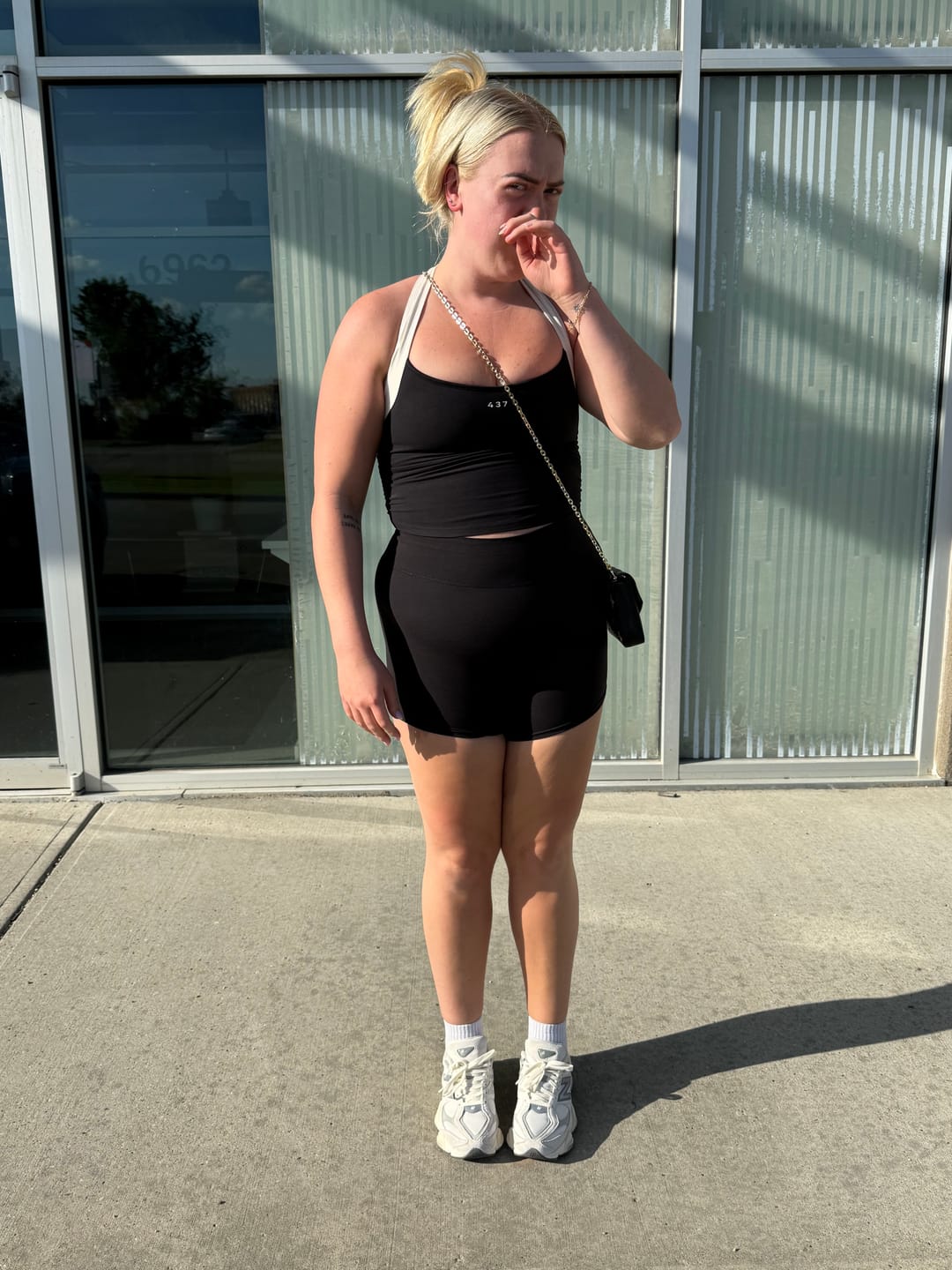 Customer photo review of The Sculpt Tank Black & Cream