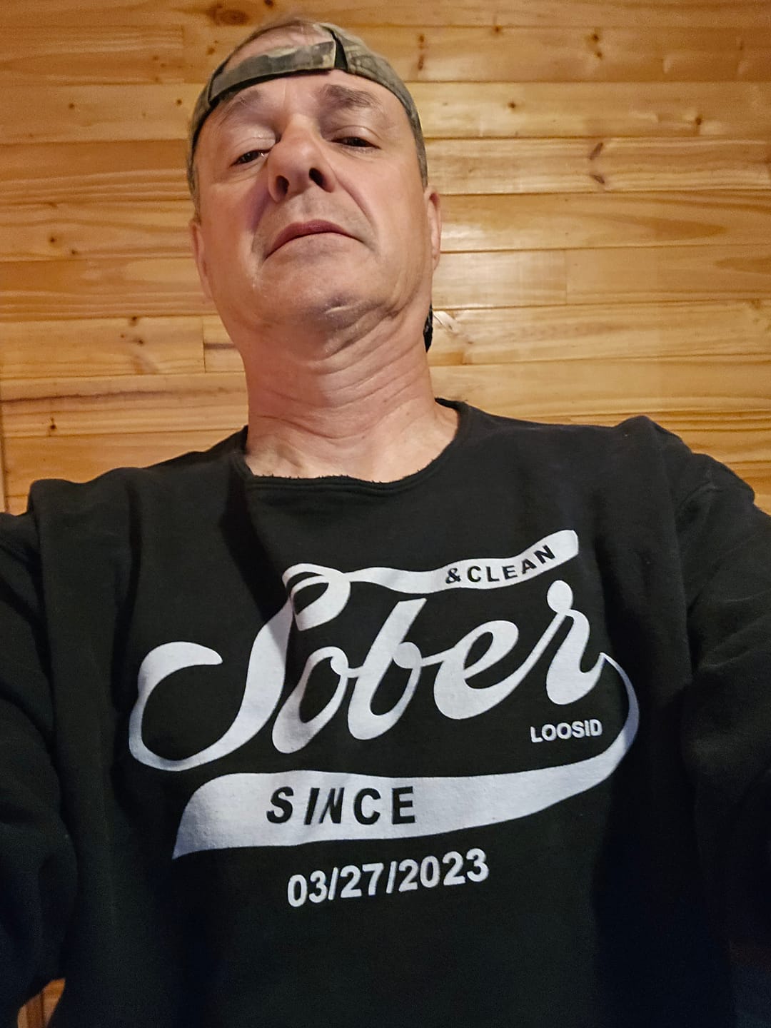 Customer photo review of Sober T Shirt | Personalized Sober Since Shirt with Custom Date