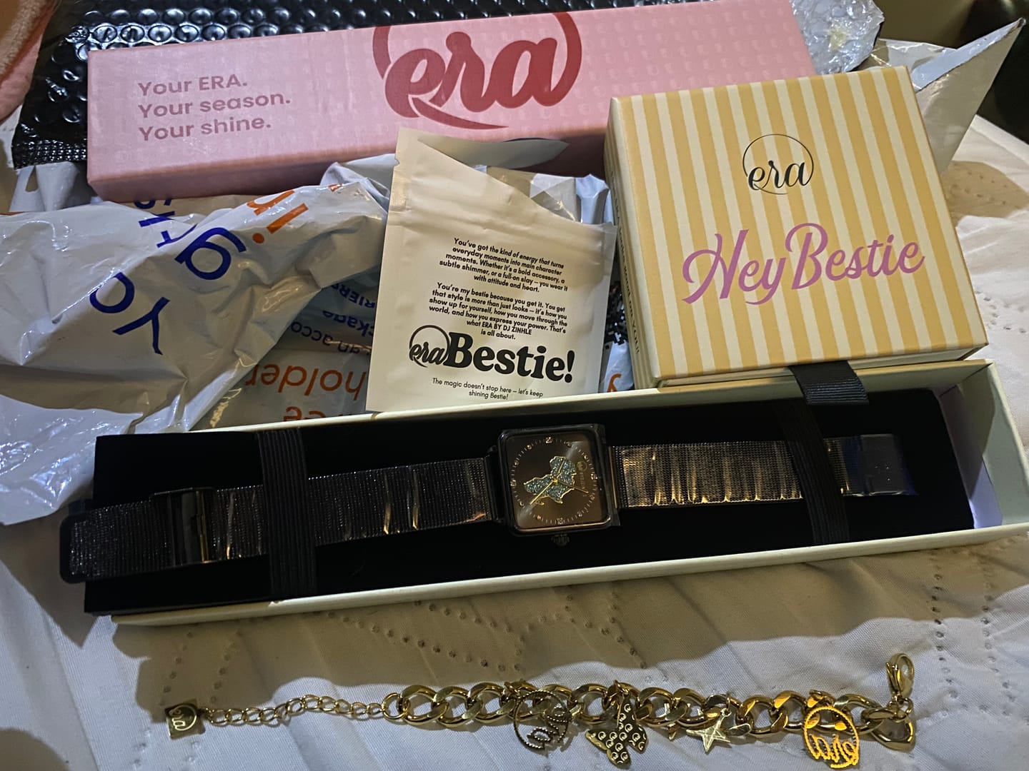 Customer photo review of Gold  Era Charm Bracelet