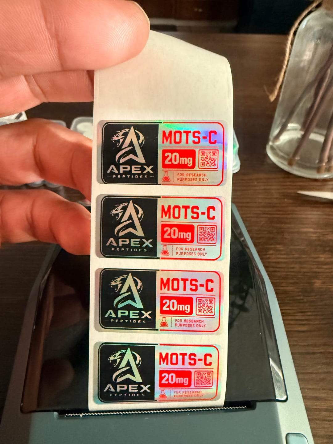 Customer photo review of NIIMBOT Compatible M2 Labeling Ribbon, Replacement Refill Tapes