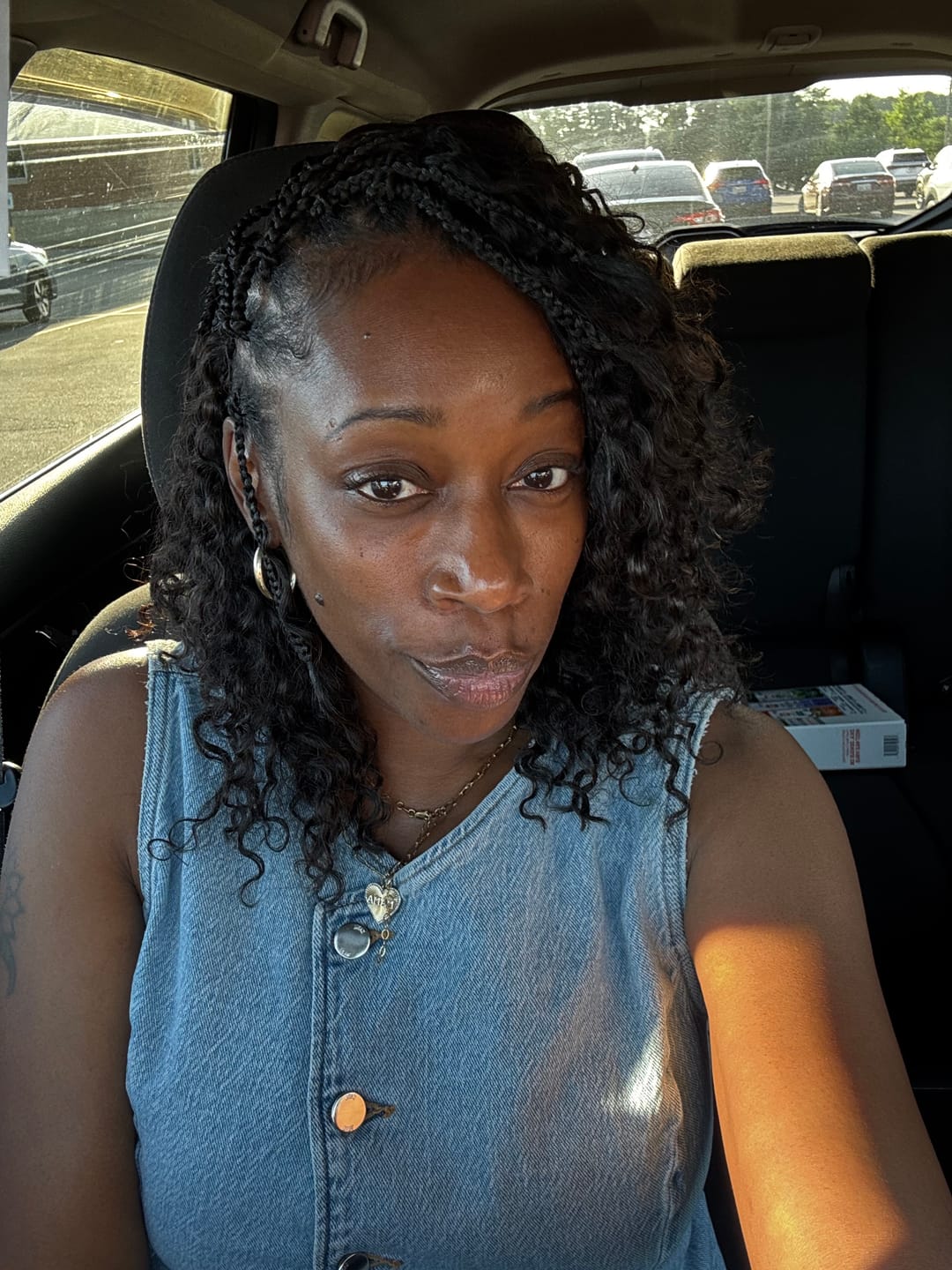 Customer photo review of Crochet Boho Box Braids with Human Hair Curls