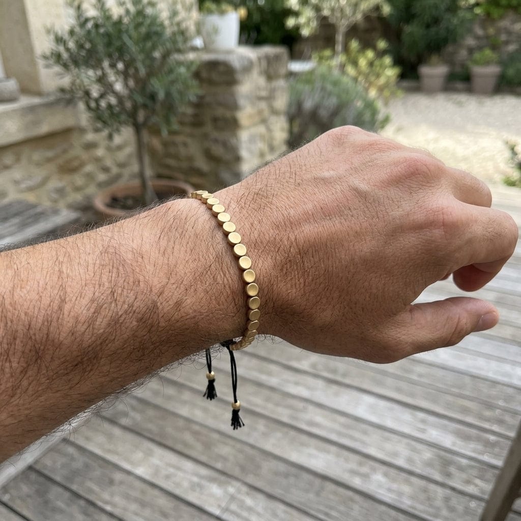 Customer photo review of Bracelet tibétain cuivre et cordon noir, Ancrage et Sérénité