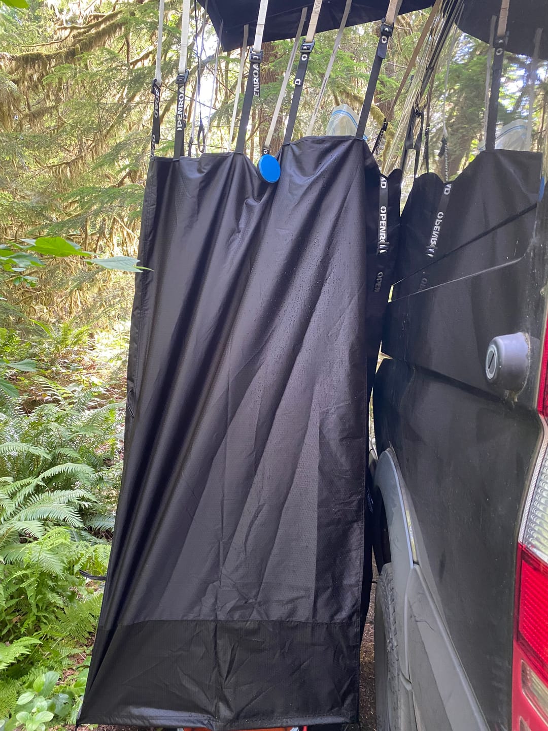 Customer photo review of OPENROAD Quick-Open Overland Shower/Privacy Awning V2