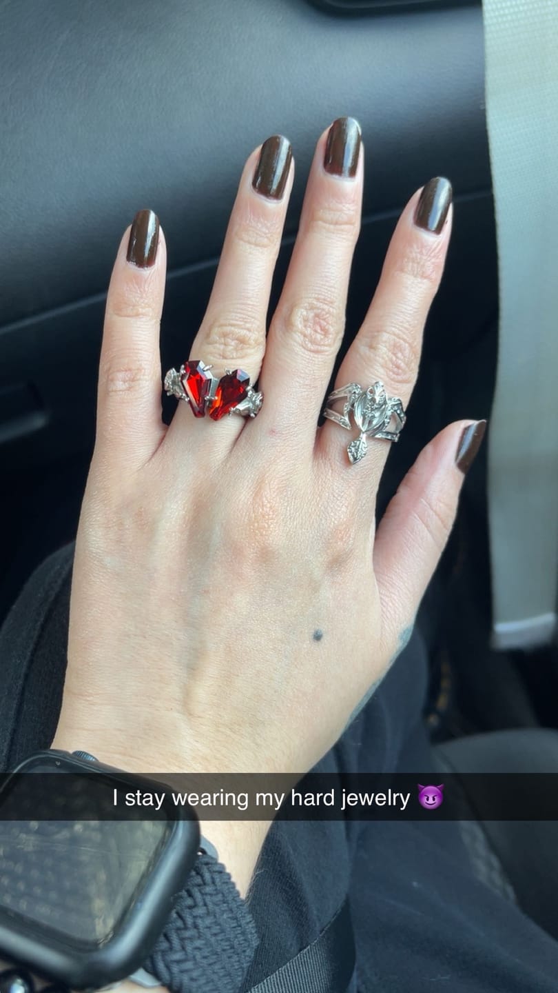 Customer photo review of TRIBAL CROSS RING