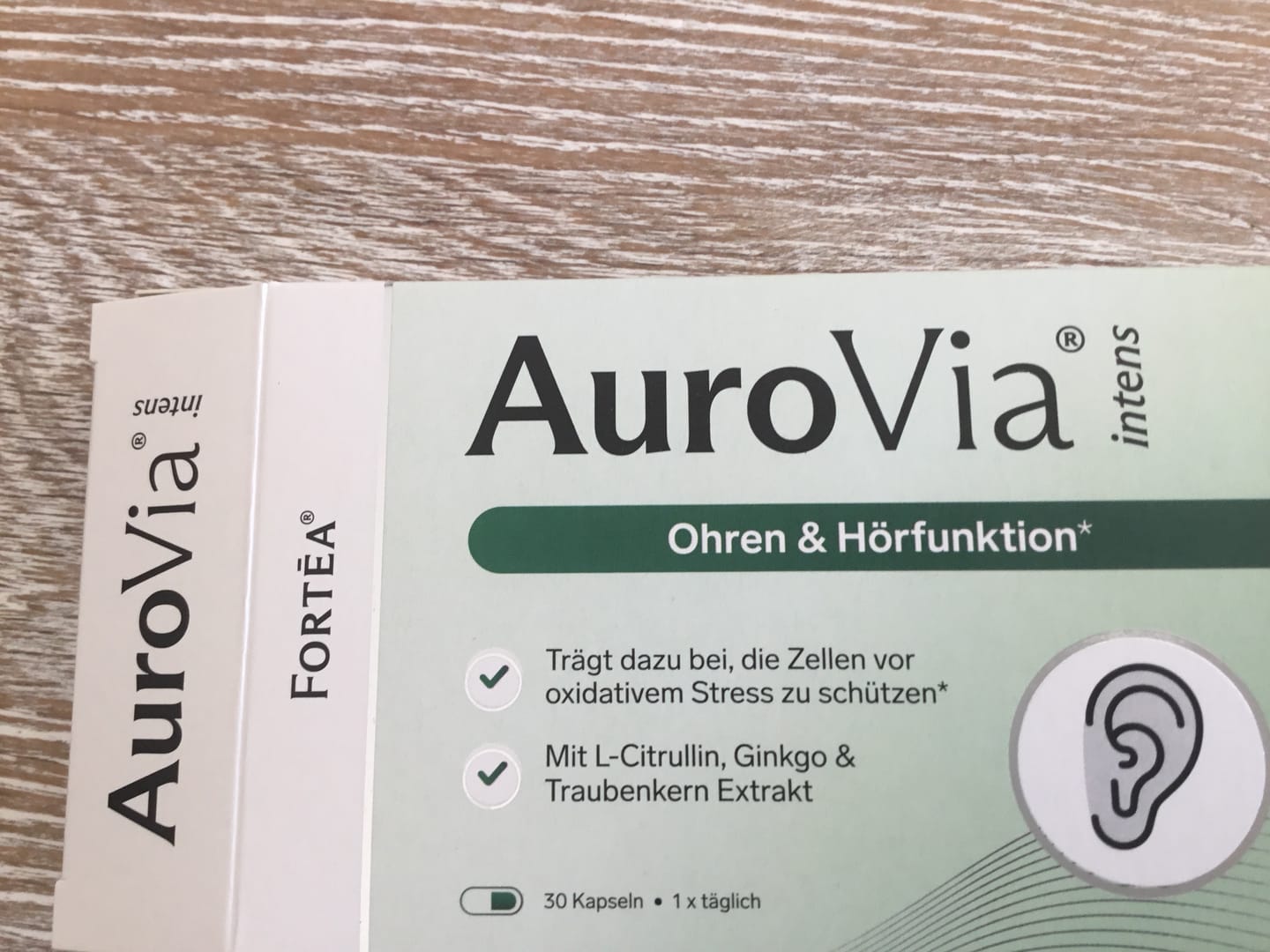 Customer photo review of AuroVia® intens – Ohren & Hörfunktion