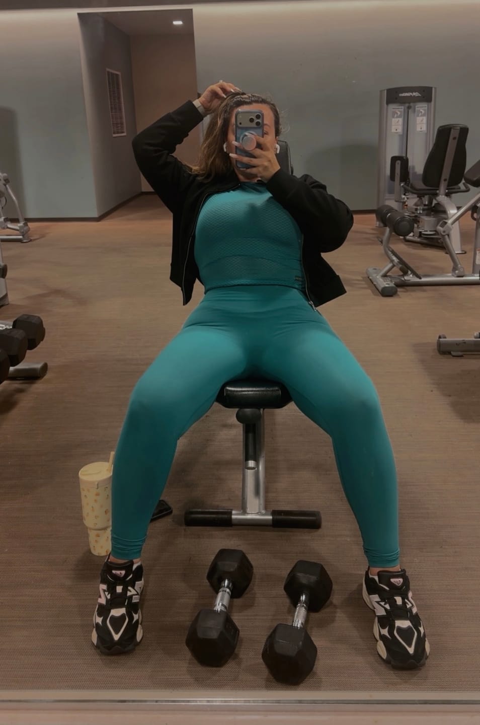 Customer photo review of Melissa Mesh Tee - Jade