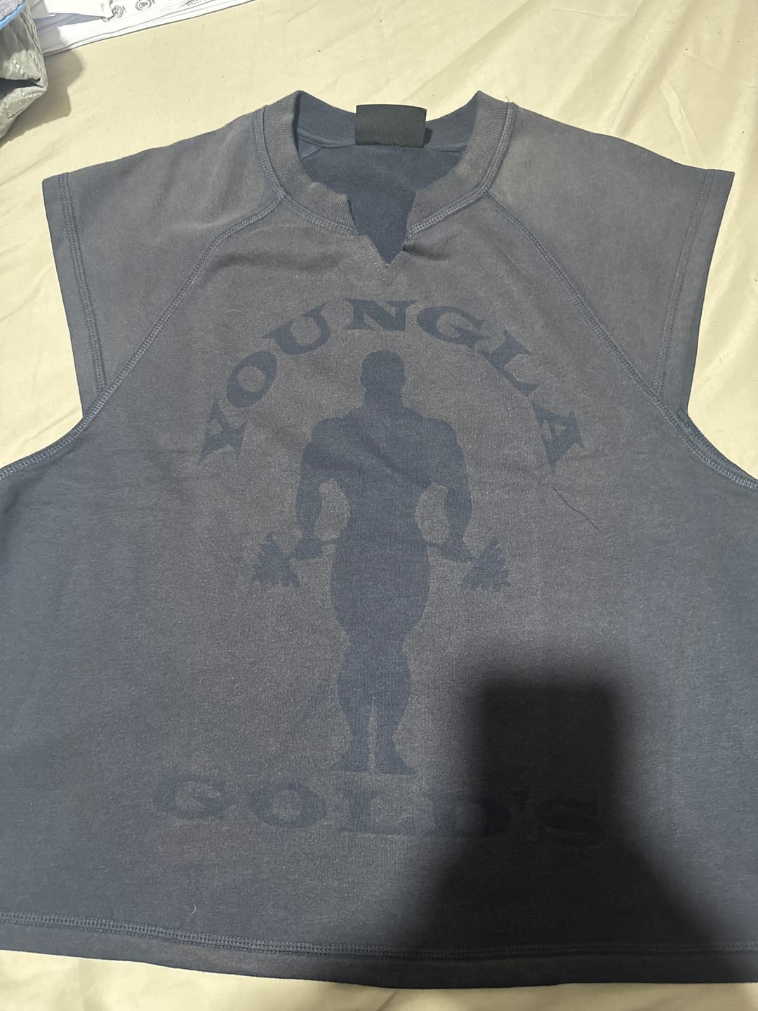 Customer photo review of 5097 - Gold's Iron Legacy Shadow Cut-Offs