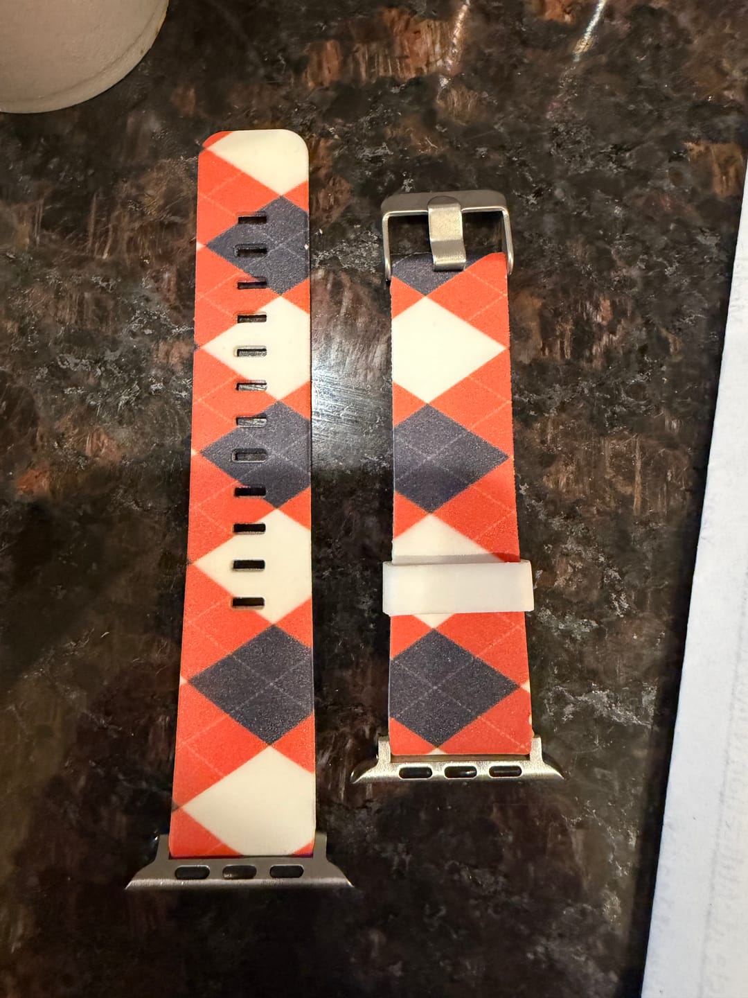 Customer photo review of Auburn Argyle Team Spirit Apple Watch Band