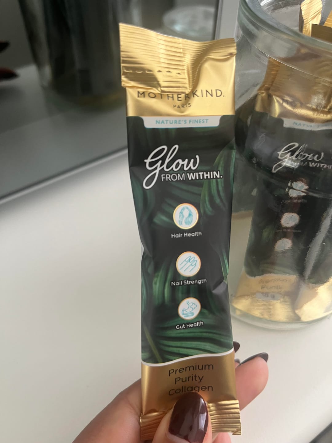 Customer photo review of Glow From Within Collagen Single Servings