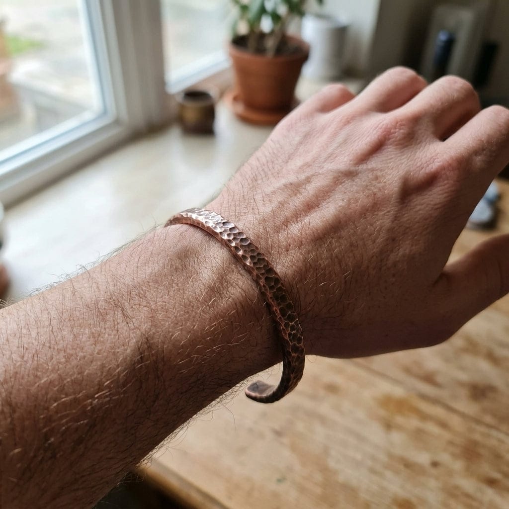 Customer photo review of Bracelet Vitalité en Cuivre martelé, Énergie et Ancrage