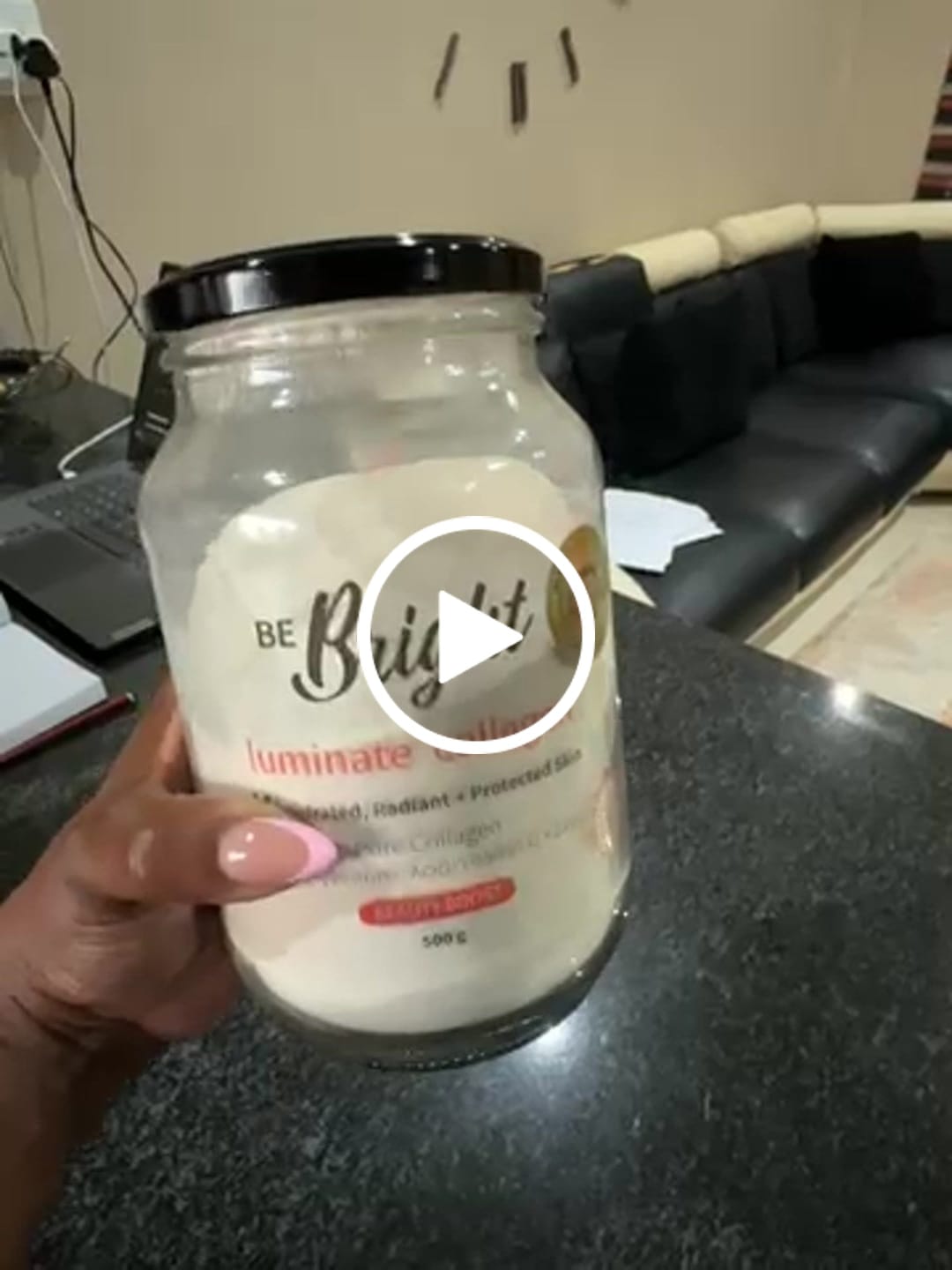 Customer video review of Be Bright Luminate Collagen Powder Jar 500g - Hydrolyzed Collagen Supplement