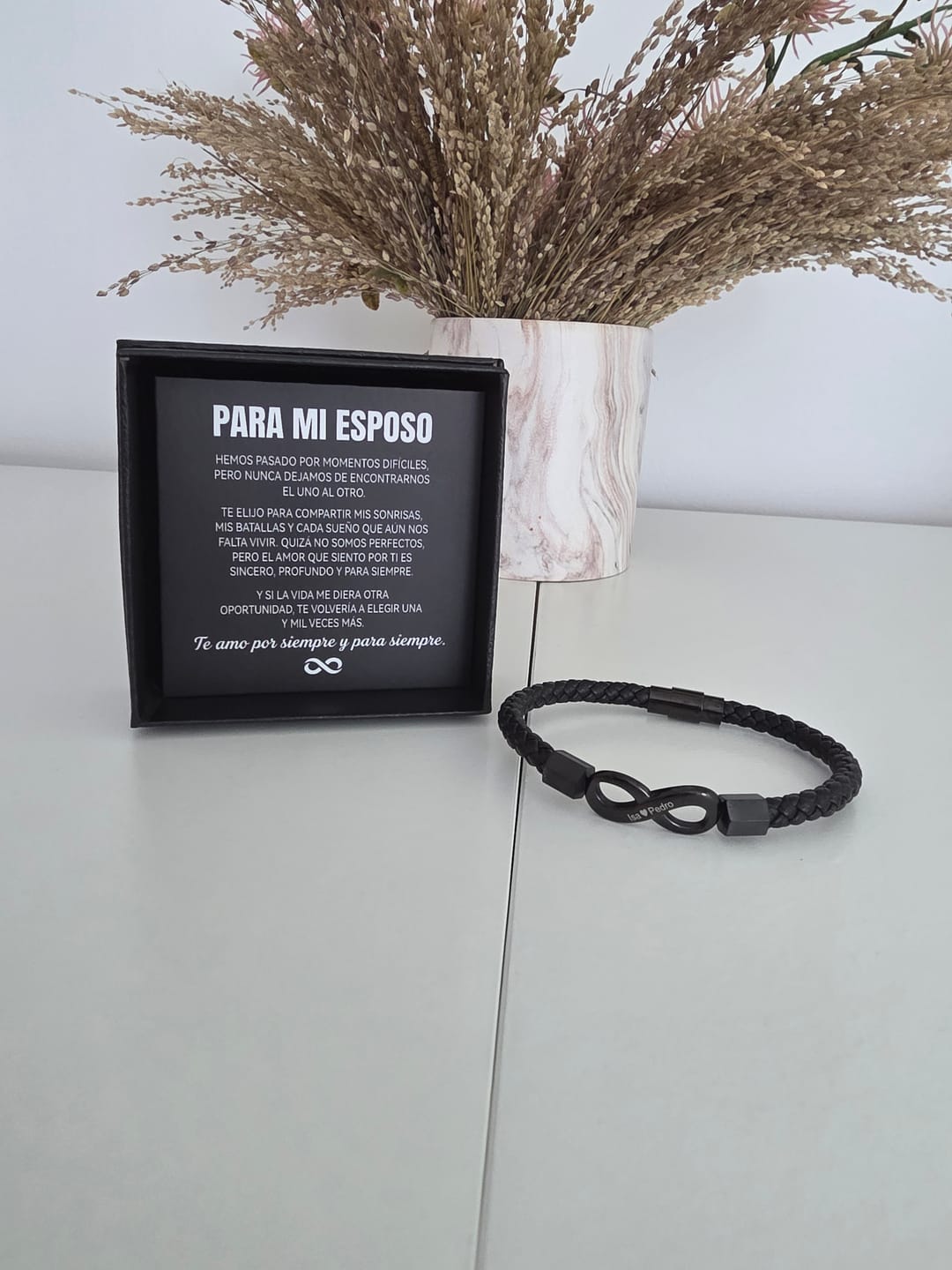 Customer photo review of Pulsera Personalizada "Para Mi Marido"