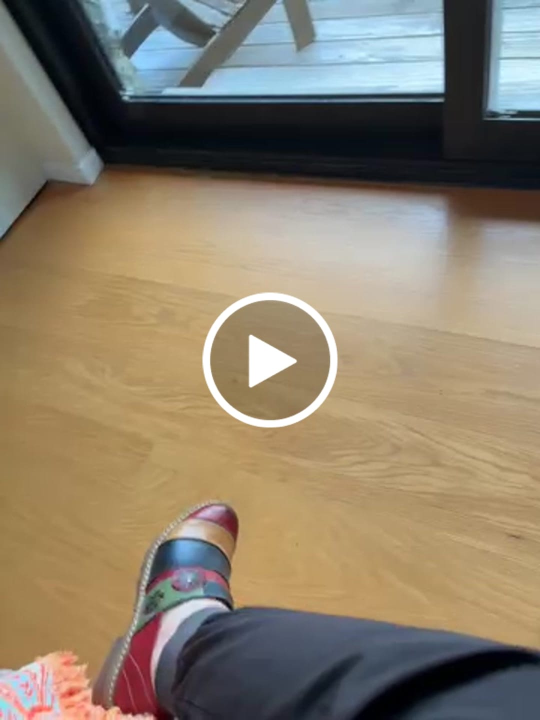Customer video review of Floral Color-Block Loafers Flats