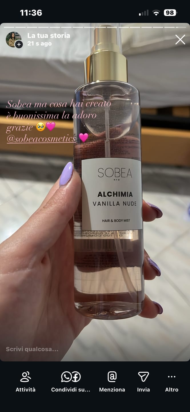 Customer photo review of ALCHIMIA Hair & Body Mist