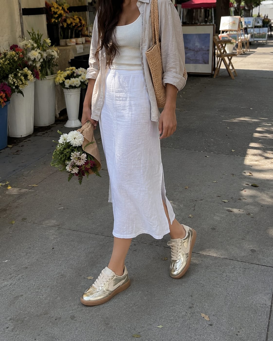 Customer photo review of Lucky Step Retro Court Sneakers