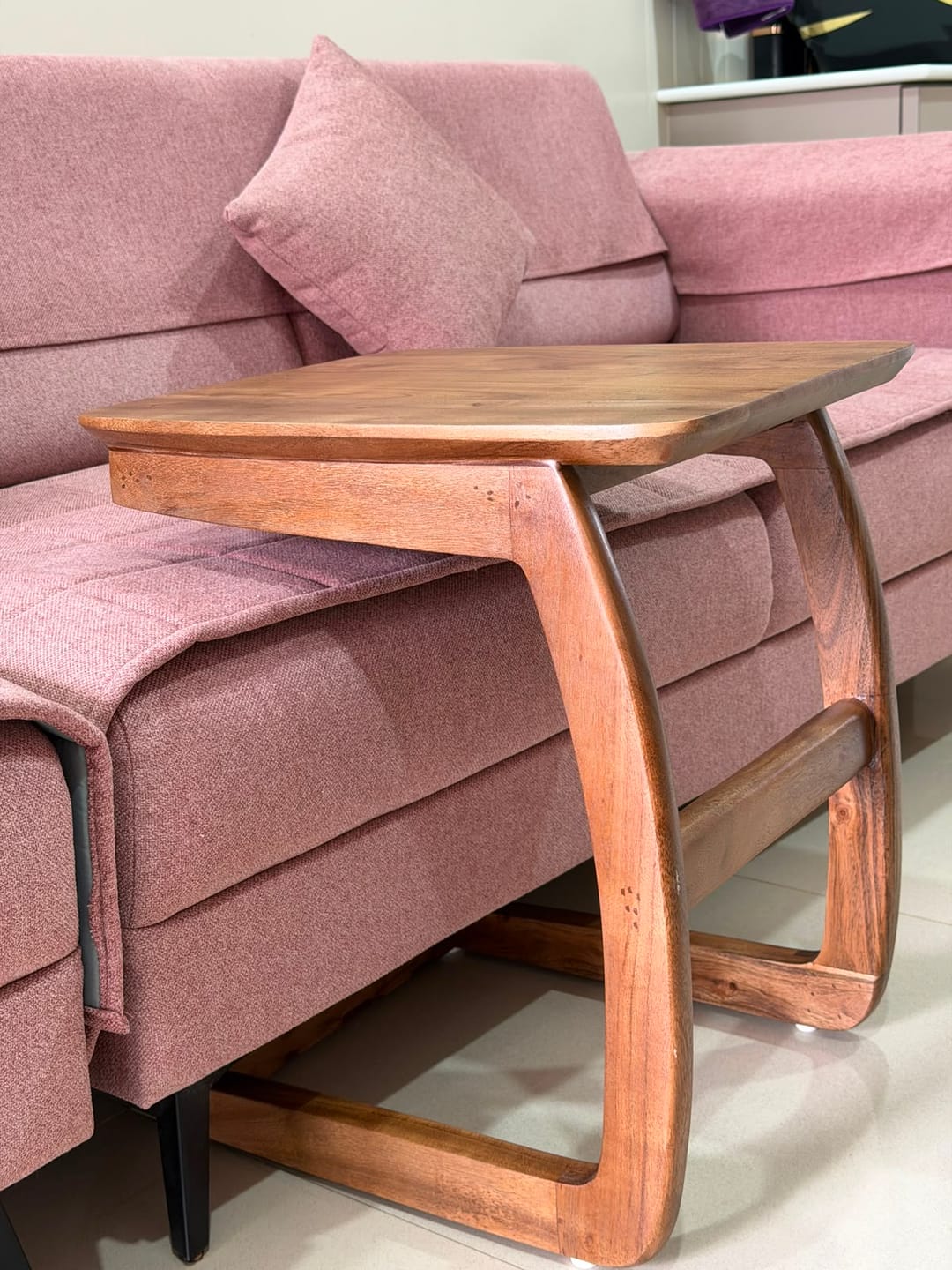 Customer photo review of Arohan Laptop Table | Side Table | C Shaped Table For Living Room