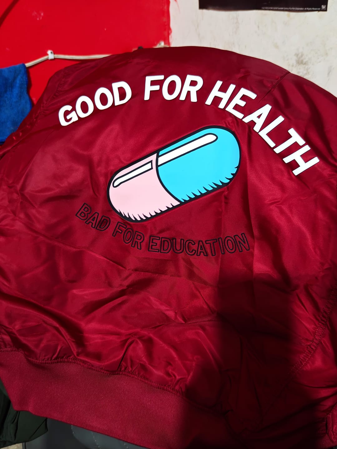 Customer photo review of “Good For Health” Bomber Jacket
