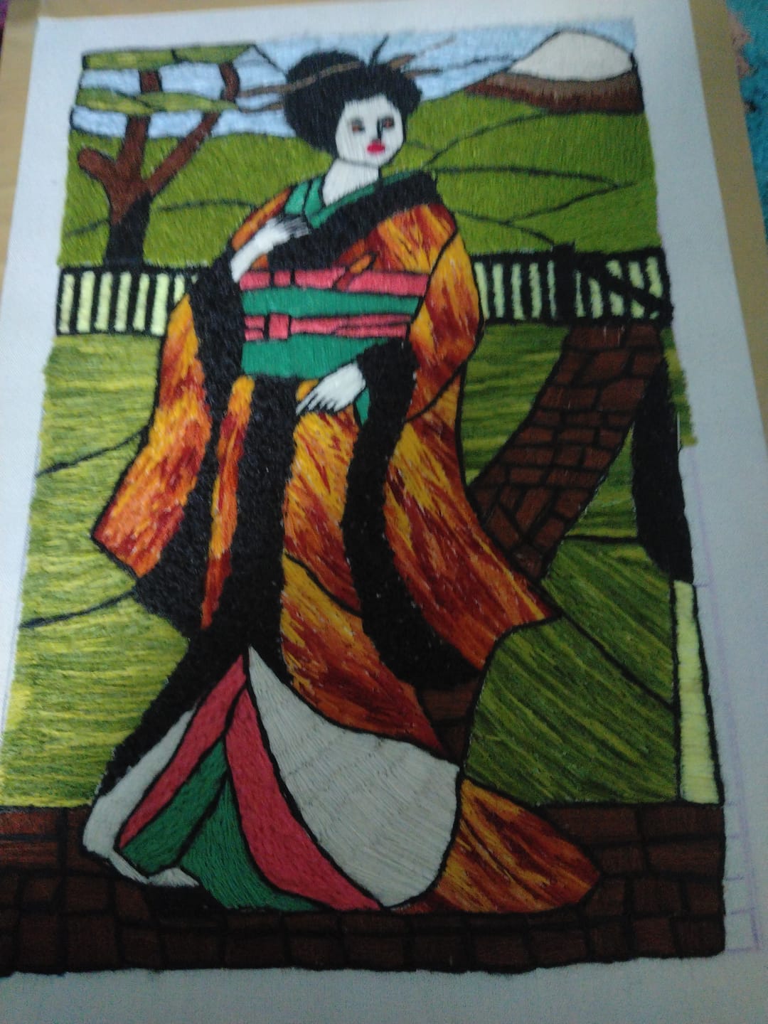 Customer photo review of Mix atardecer matizado Crewel
