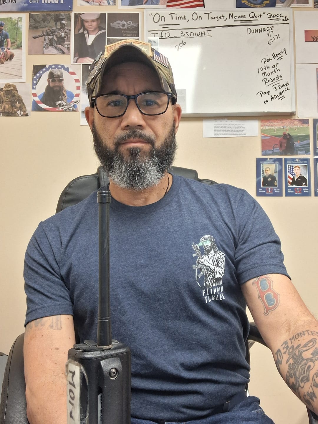 Customer photo review of Flippin' Tables T-Shirt