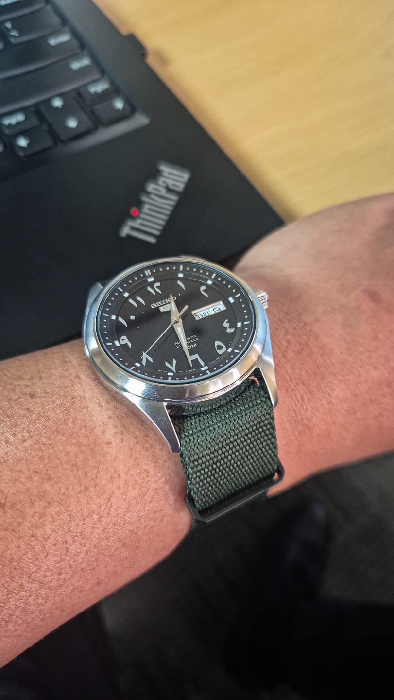Customer photo review of Five Eye Nylon Watch Strap - PVD/Black