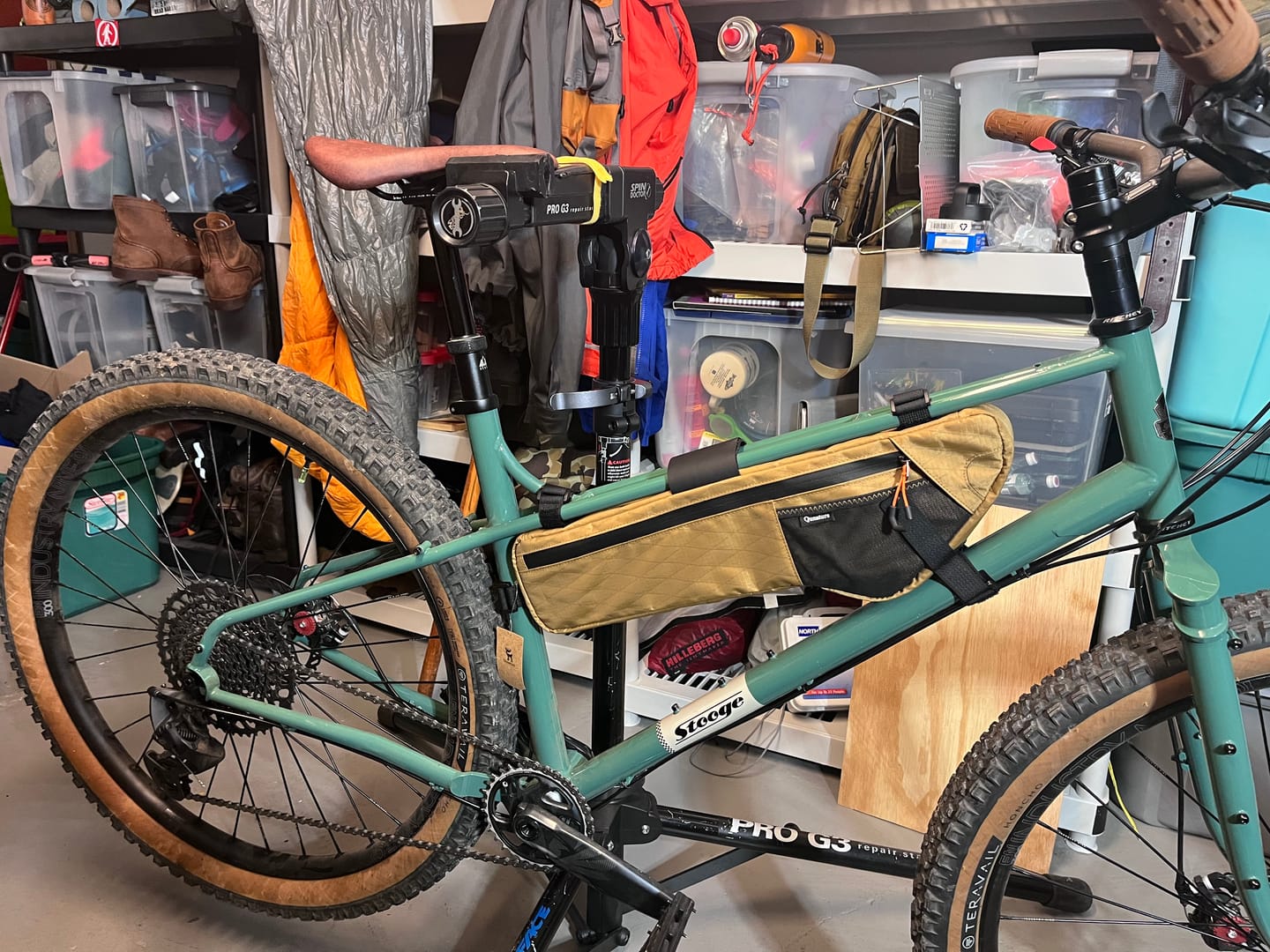 Customer photo review of Water-repellent Frame Bag for Bikepacking 3.5L/4.2L/5L