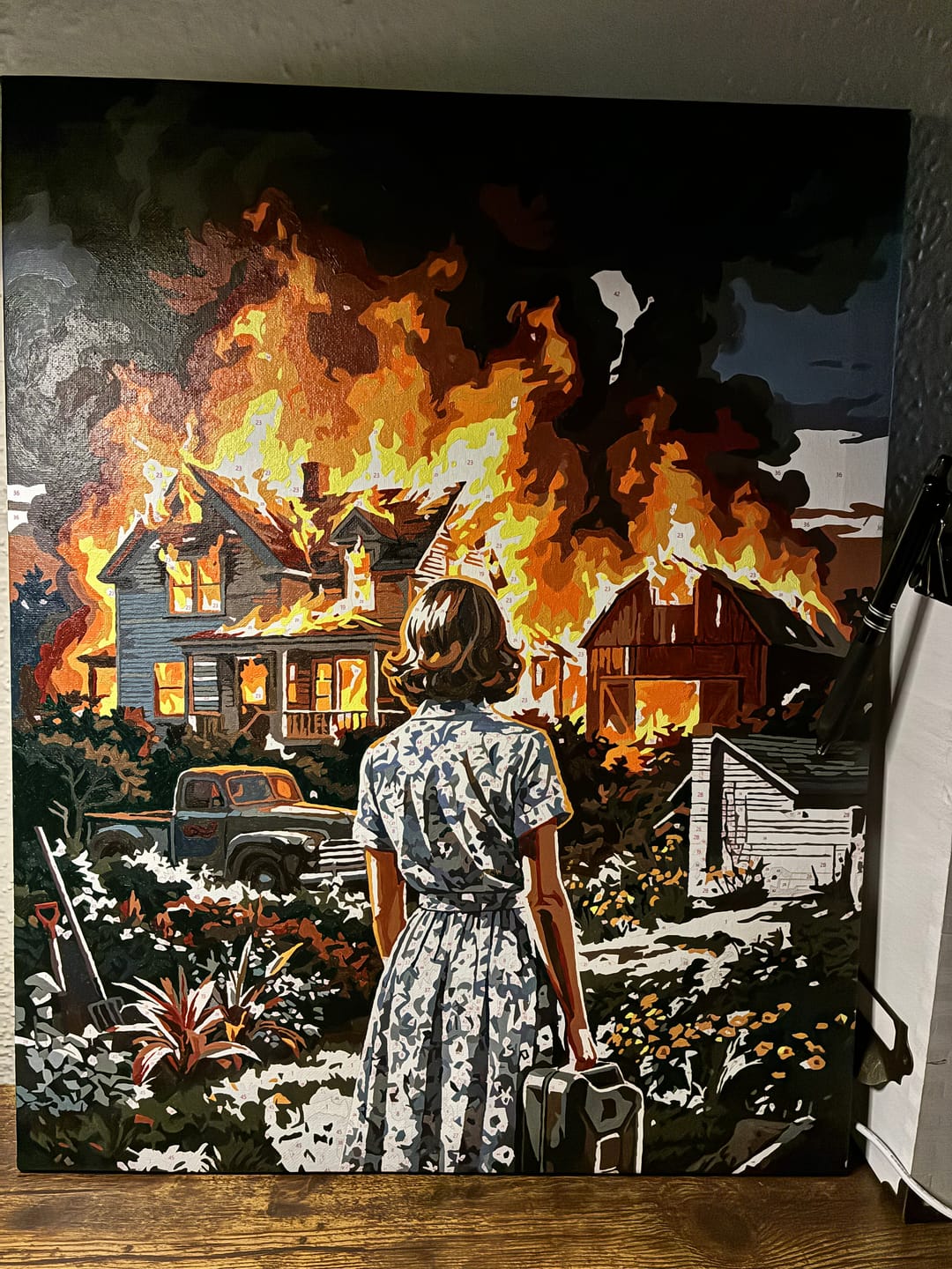 Customer photo review of Woman Watching House Fire