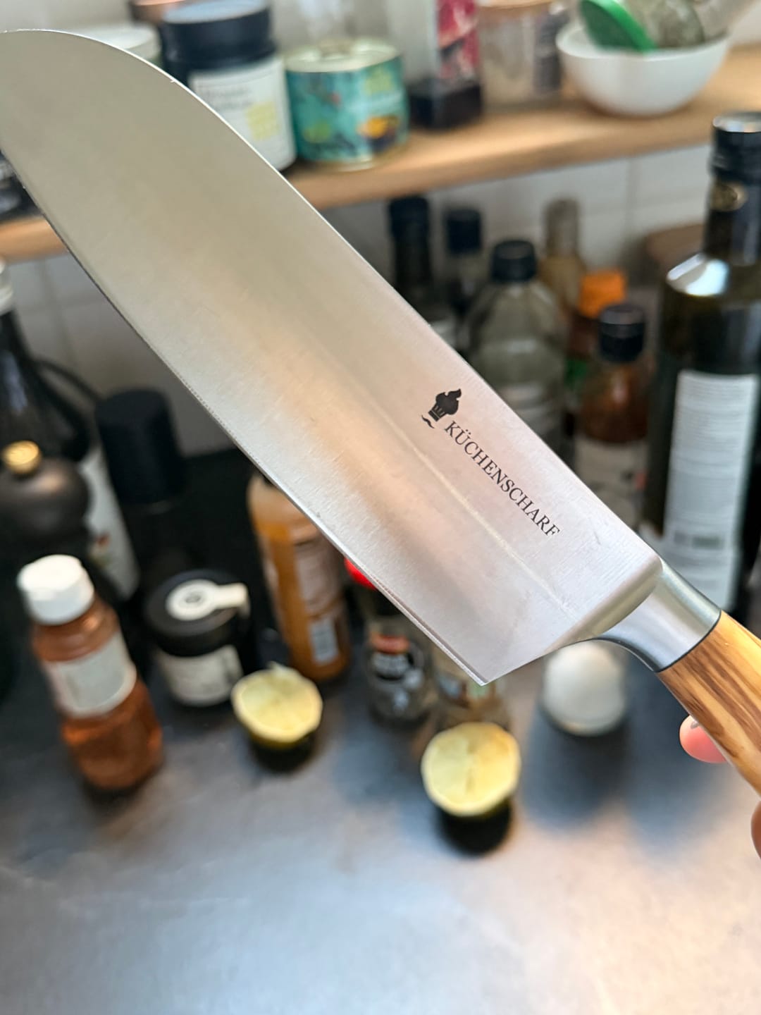 Customer photo review of Küchenscharf Santoku 16 cm (100% Solinger Handwerkskunst)