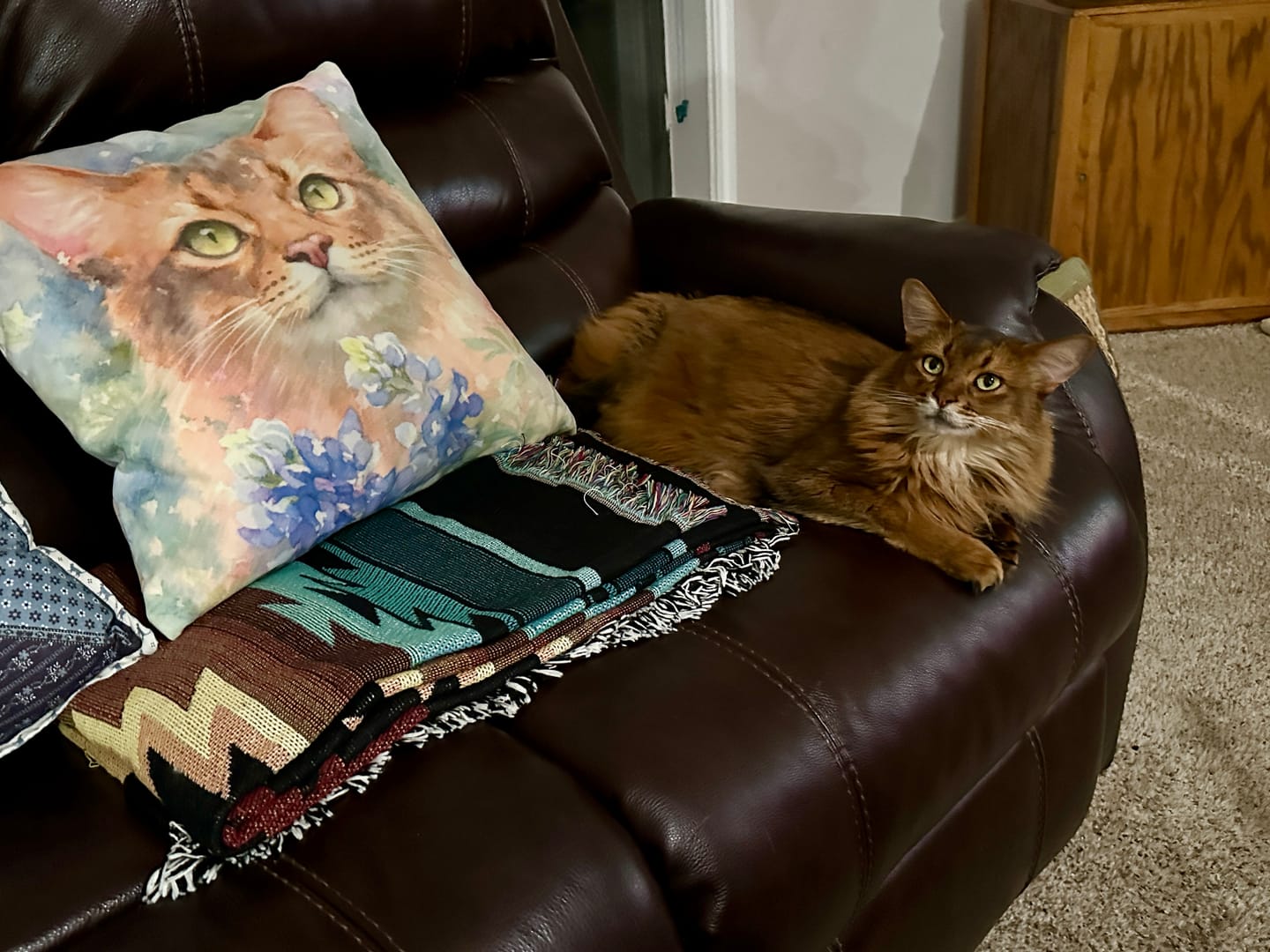 Customer photo review of Watercolor - Personalized Pillow